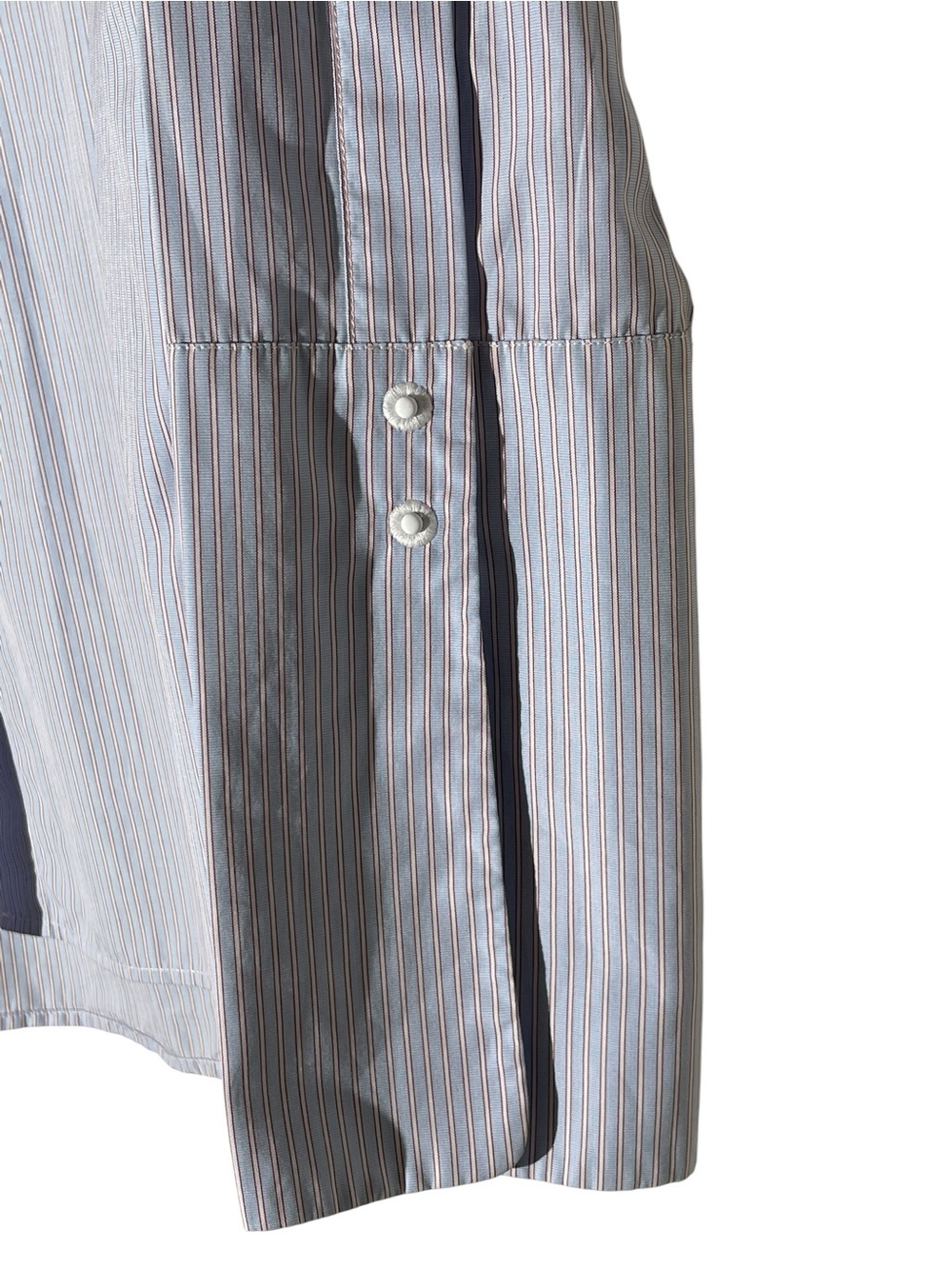 Misha Nonoo The Husband Long Sleeve Collared Cotton Button-Down Shirt Sz L Blue - Picture 6 of 13
